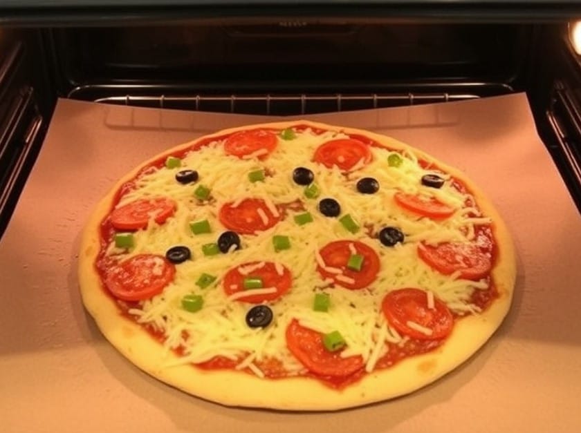bake pizza