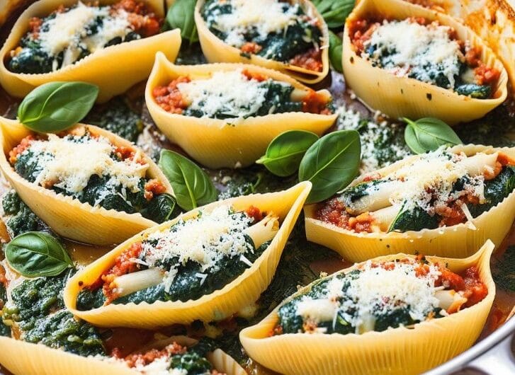 Healthy Spinach and Ricotta Stuffed Shells