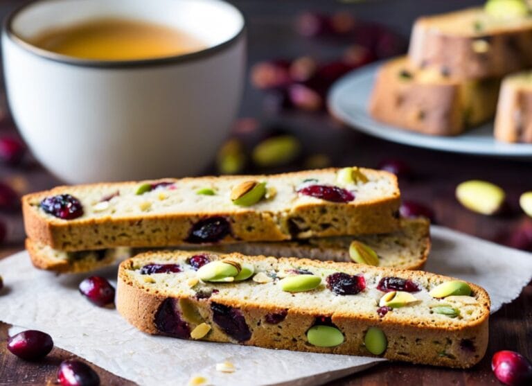 2-step Cranberry Pistachio Biscotti: Crunchy & festive!