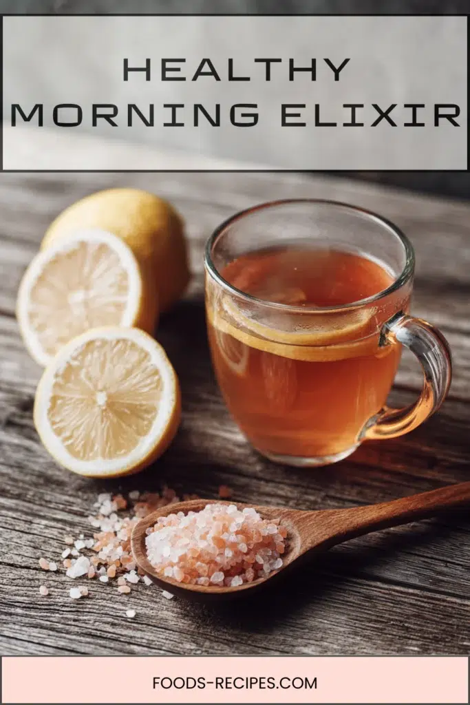 apple cider vinegar morning drink on a rustic table