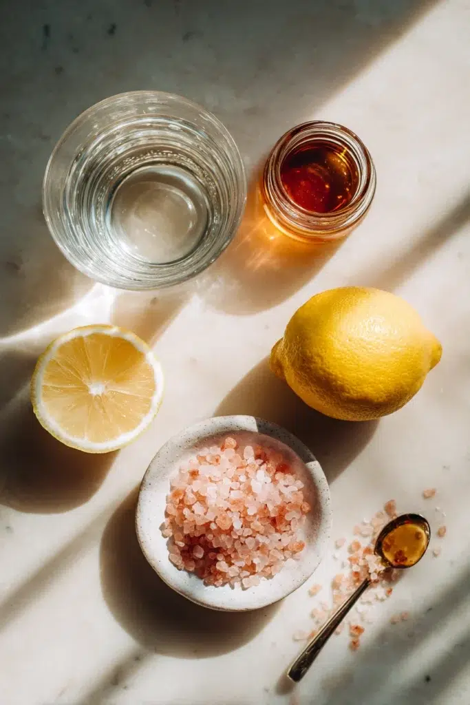 Ingredients for the pink salt trick