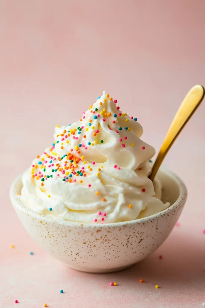 frozen yogurt bark for weight loss. 1 "Creamy frozen yogurt bark topped with colorful sprinkles in a ceramic bowl – healthy dessert idea"