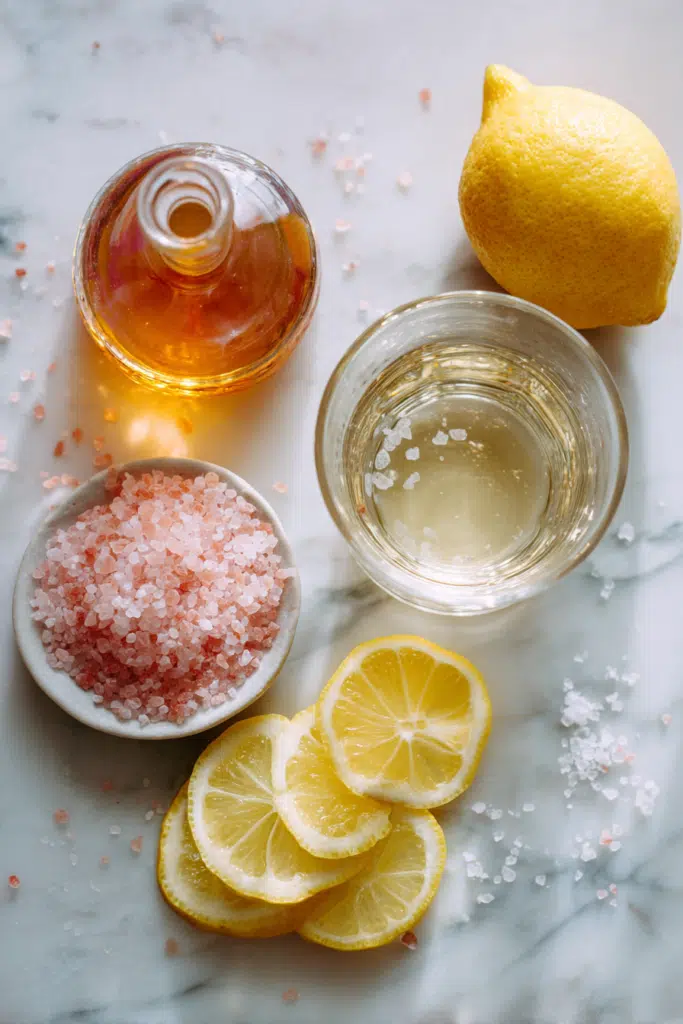 ingredients for apple cider vinegar morning drink