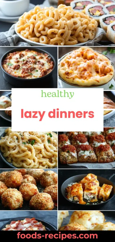 Why Quick Dinner Ideas Actually Work 1 Quick dinner ideas collage with pasta, one-pan meals, and fast healthy dishes for weeknight inspiration