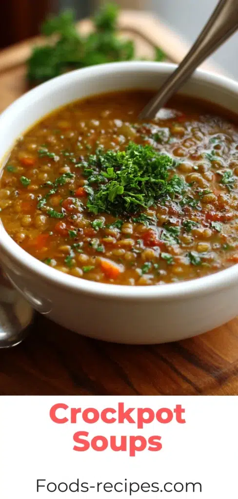 Easy Soup Recipes: Quick, Healthy, and Delicious Meals for Every Day 1 Easy homemade lentil and vegetable soup in a white bowl, healthy and quick