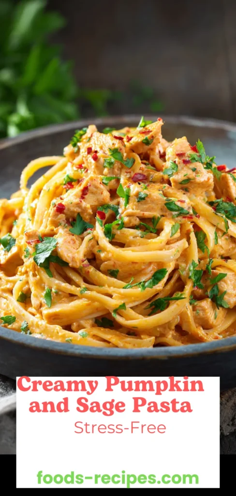 Creamy Pumpkin and Sage Pasta: Fall in a Bowl 1 Creamy Pumpkin Sage Pasta – Quick & Cozy Fall Recipe