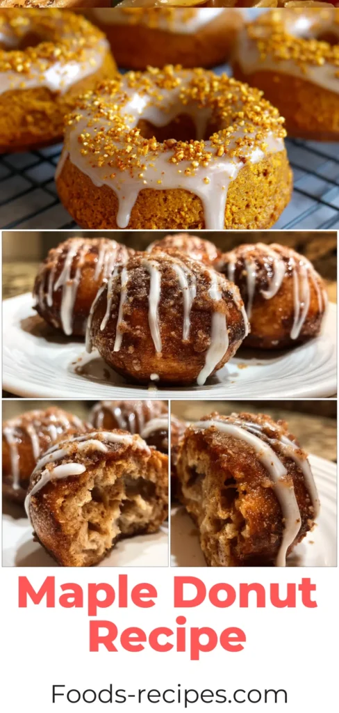 Maple Donut Recipe: Soft, Baked, and Glazed to Perfection 1 maple donut recipe stacked with glaze