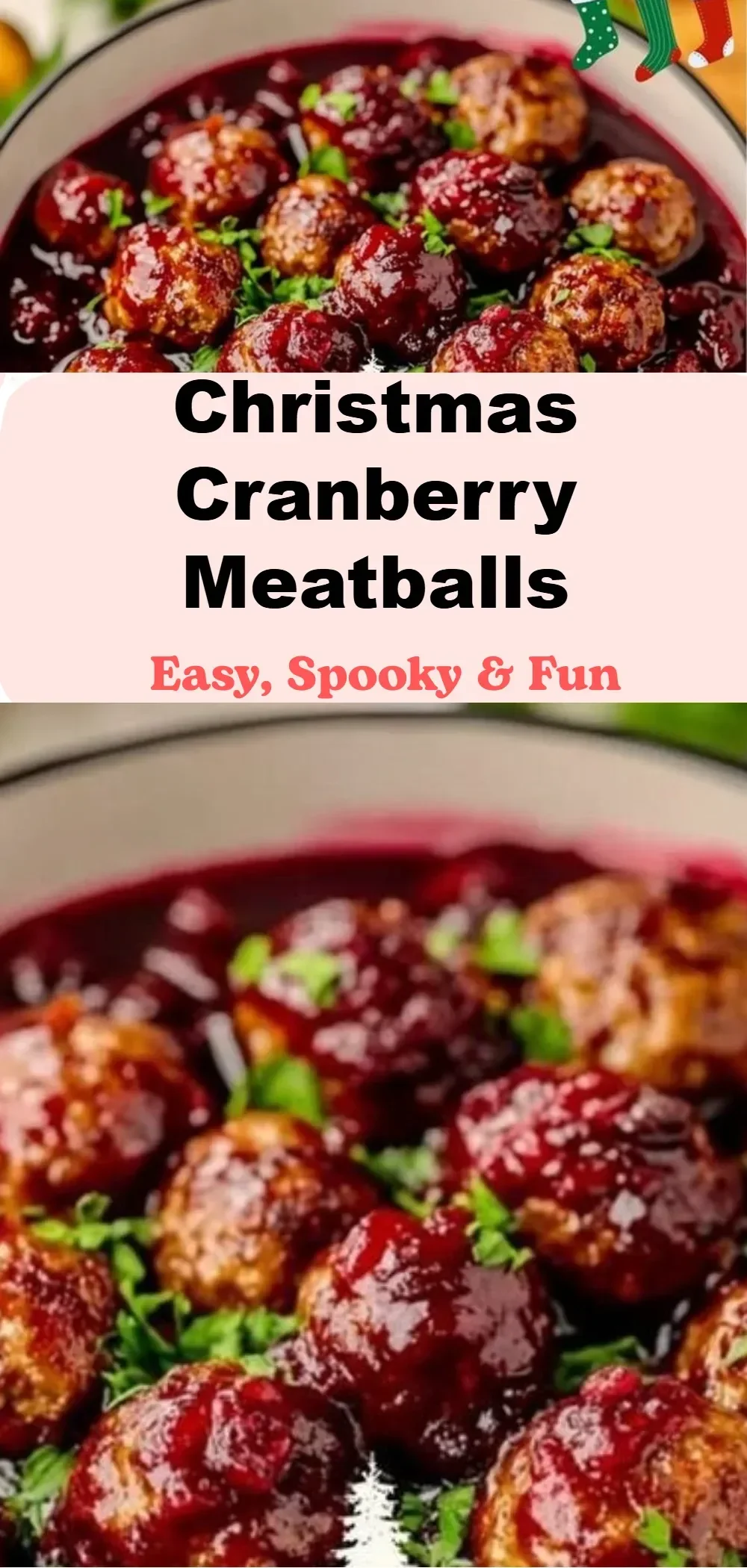 Delicious Christmas Cranberry Meatballs served as a festive appetizer.