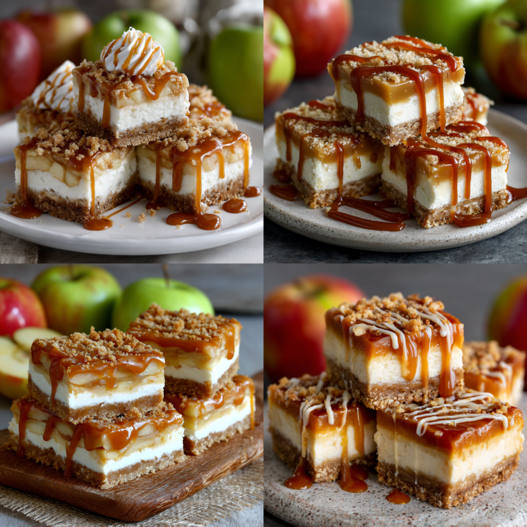 midgr12 Delicious Caramel Apple Cheesecake Bars Recipe Easy No