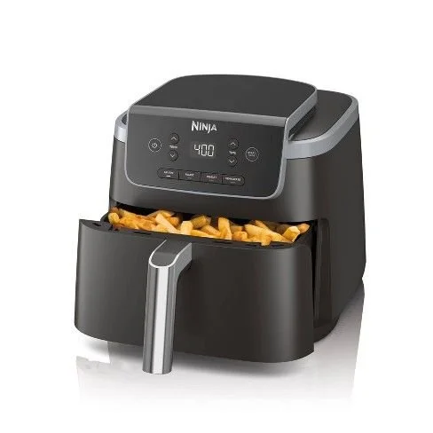 Ninja Air Fryer Pro 4-in-1 AF141 in gray with 5-quart capacity and dishwasher-safe parts