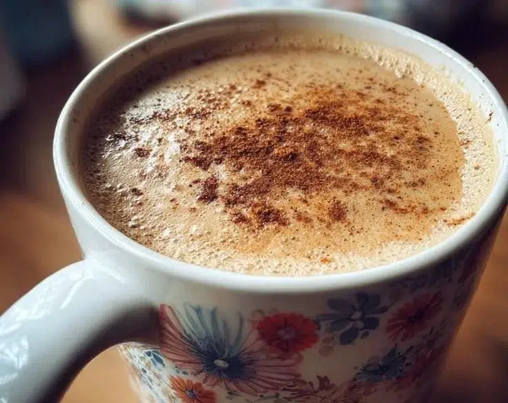 Spiced chai latte with aromatic spices and creamy texture in a cup