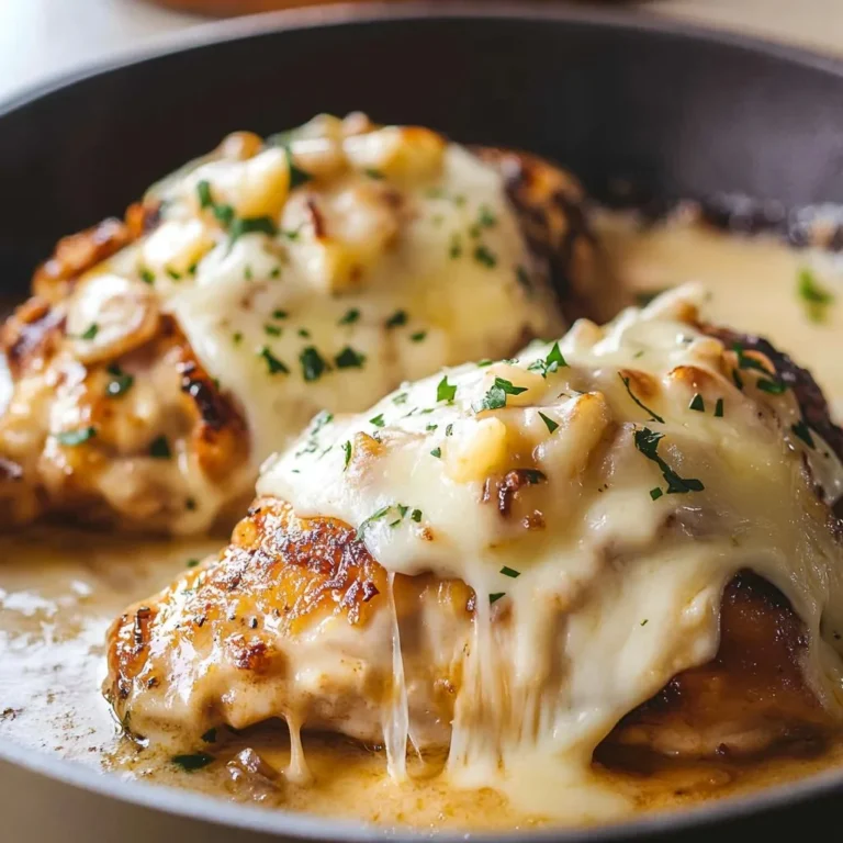 Delicious Texas Roadhouse smothered chicken topped with melted jack cheese.