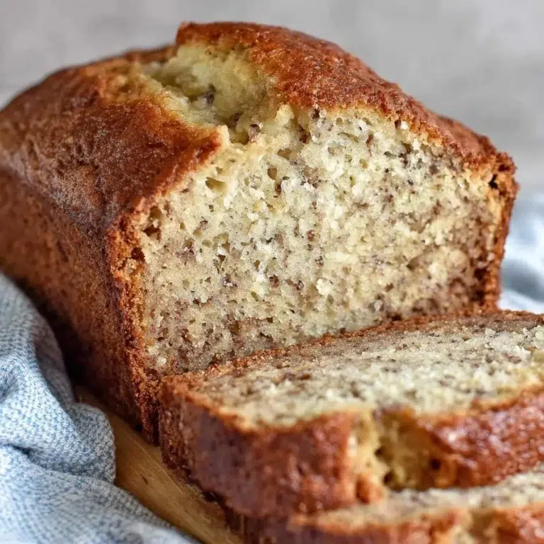 Freshly baked easy banana bread with ripe bananas and nuts