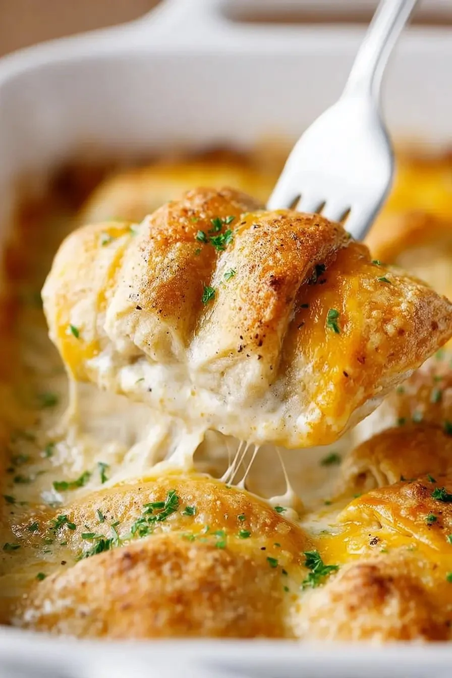 Delicious easy chicken crescent rolls freshly baked on a plate