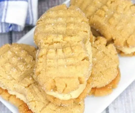 Delicious homemade Nutter Butter Cookies arranged on a plate