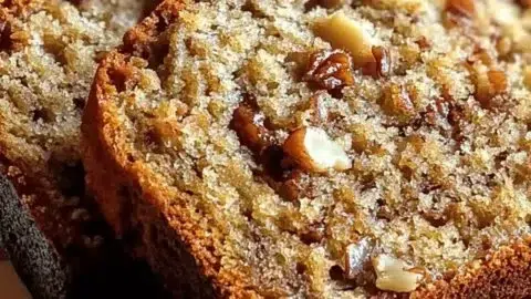 Delicious banana nut bread fresh from the oven, perfect for family gatherings.