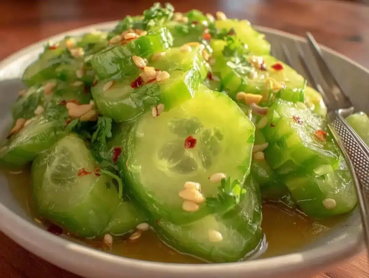 Fresh Japanese cucumber salad Sunomono recipe for a healthy side dish