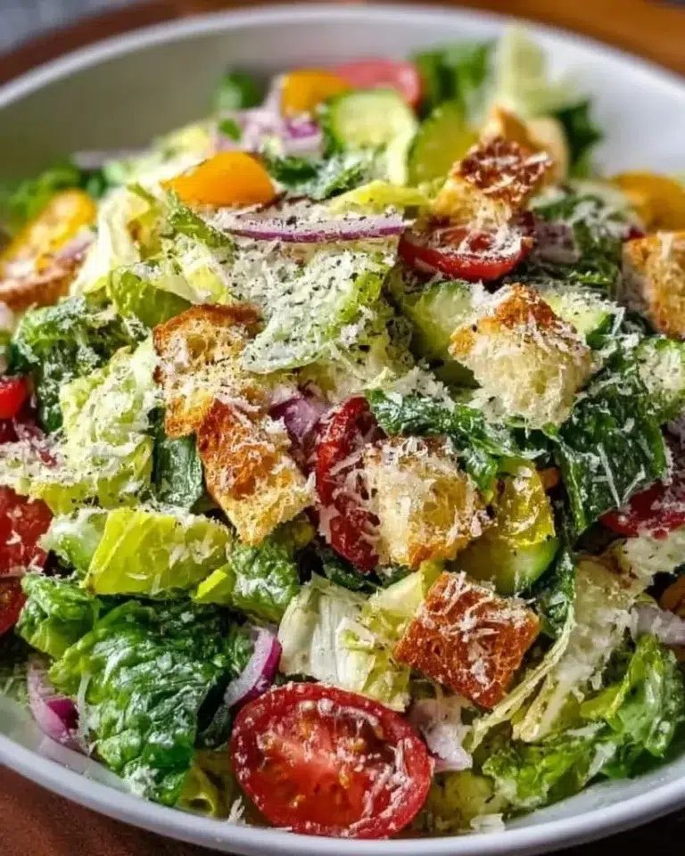 Delicious Parmesan Chopped Salad with fresh ingredients and dressing
